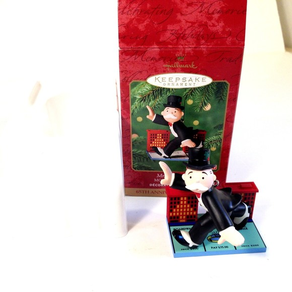 Vintage Mr. Monopoly Keepsake Christmas Ornament 2000 Hallmark Collectable - Picture 1 of 12
